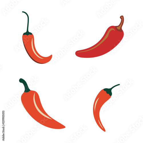 Hot pepper clipart for restaurant graphics and food marketing
