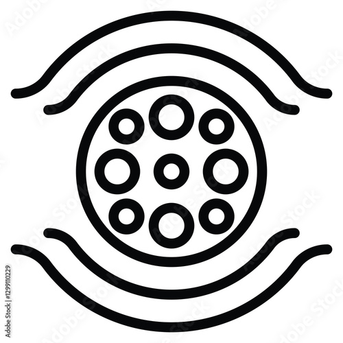 Benign icon line vector illustration