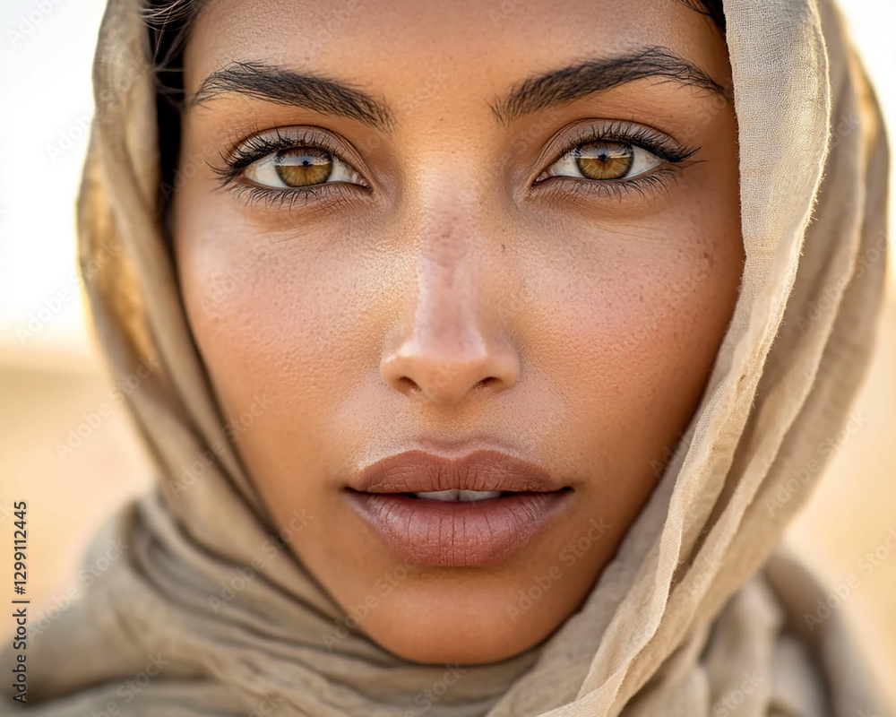 Fototapeta premium Middle Eastern Arab beauty close-up