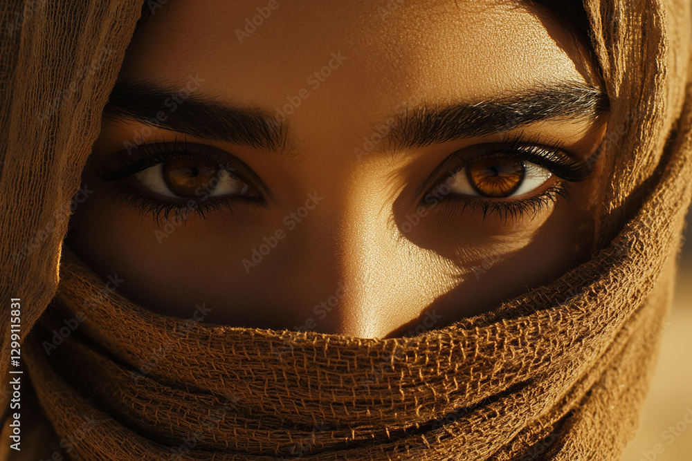 Fototapeta premium Middle Eastern Arab beauty close-up