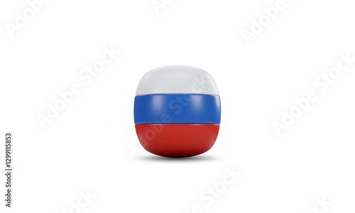 Ultra-realistic 3D Render of a Cartoon Russian Flag Icon on Pure White Background Free Download Ultra-realistic 3D Render of a Cartoon Russian Flag Icon on Pure White Background - GFXLoad