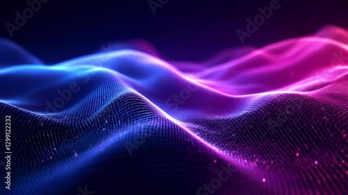 Abstract music wave technology background. Music background with geometric line pattern. Futuristic technology style