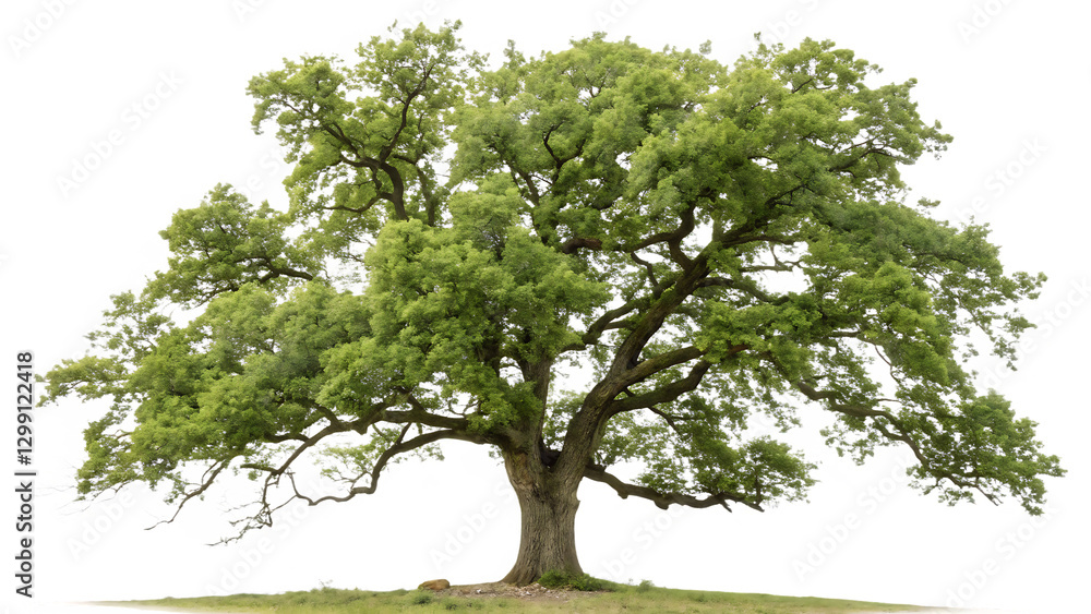 Majestic Oak Tree on a Hill – Symbol of Strength and Longevity isolated on white background as transparent. PNG. AI GENERATED Majestic Oak Tree on a Hill – Symbol of Strength and Longevity isolated on white background as transparent. PNG. AI GENERATED