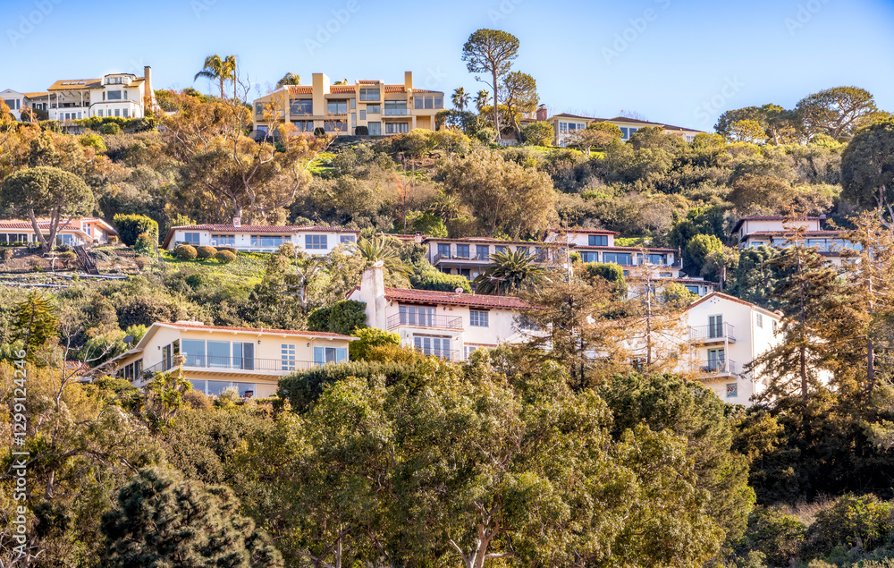 Coastal Countryside style homes throughout Palos Verdes Estates, California