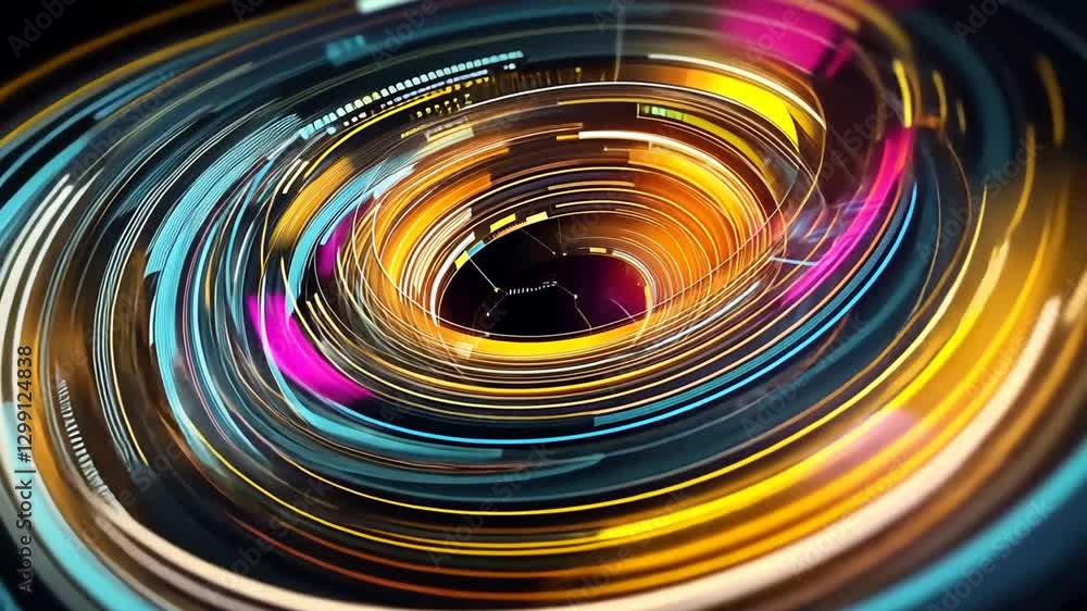 Abstract Swirling Neon Lights: A Digital Vortex of Color and Energy Abstract Swirling Neon Lights: A Digital Vortex of Color and Energy