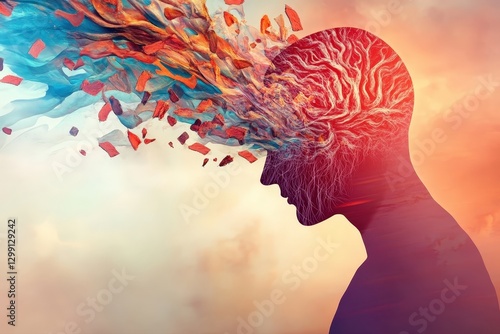Surreal Psychological Art: Exploring Imagination and Mental Health Through Abstract Silhouette