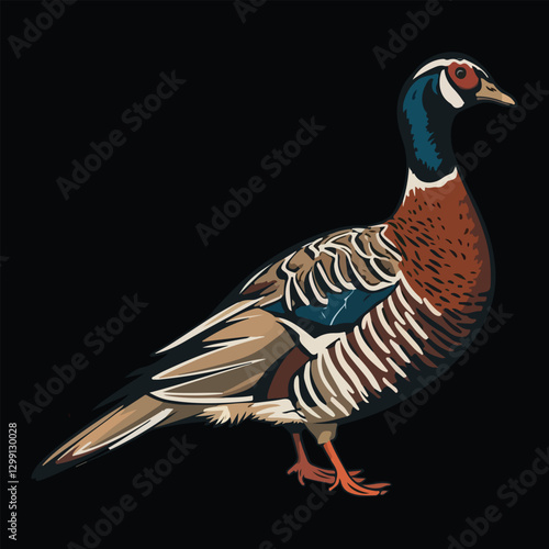 Guinea fowl Vector Illustration