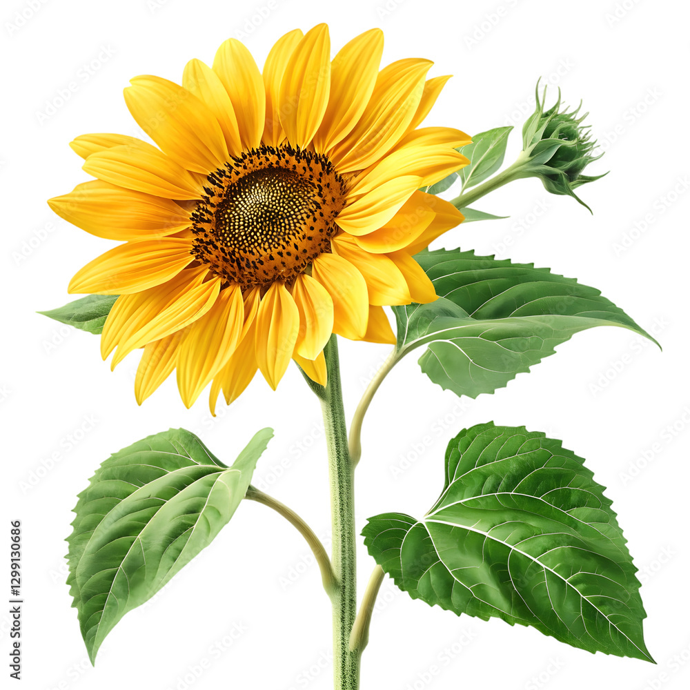 Obraz premium sunflower isolated on white background