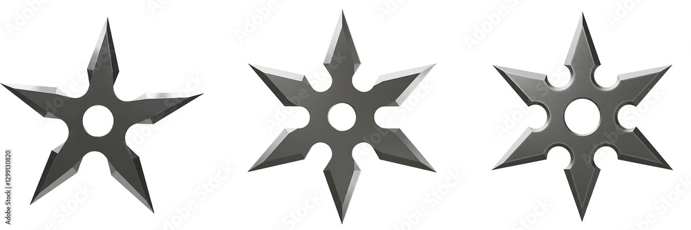 Metallic Ninja Throwing Stars Shuriken On Transparent Background
Metallic Ninja Throwing Stars Shuriken On Transparent Background