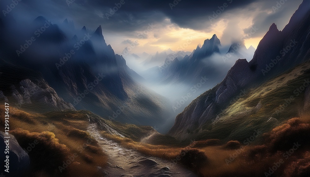 Obraz premium sunrise in the mountains