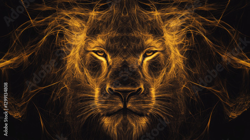 Lion for graphic work. Lion abstract art background.Animal backdrop wallpaper
