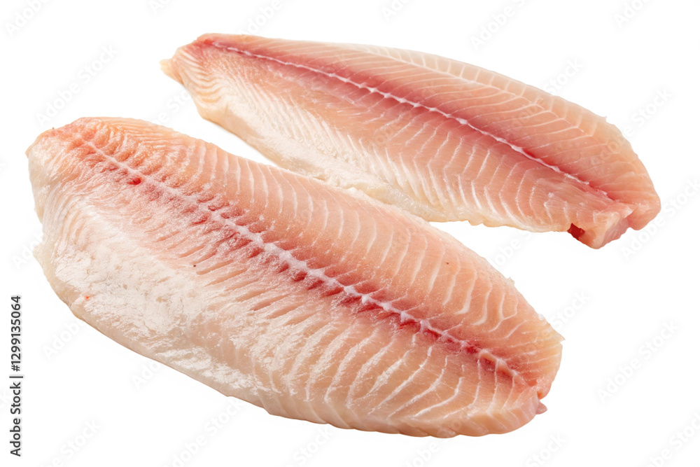 Tilapia fish fillet, isolated on white background
Tilapia fish fillet, isolated on white background