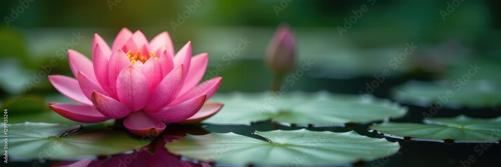 Water lily pond with pink lotus flowers blooming, flower, nature, floral Water lily pond with pink lotus flowers blooming, flower, nature, floral