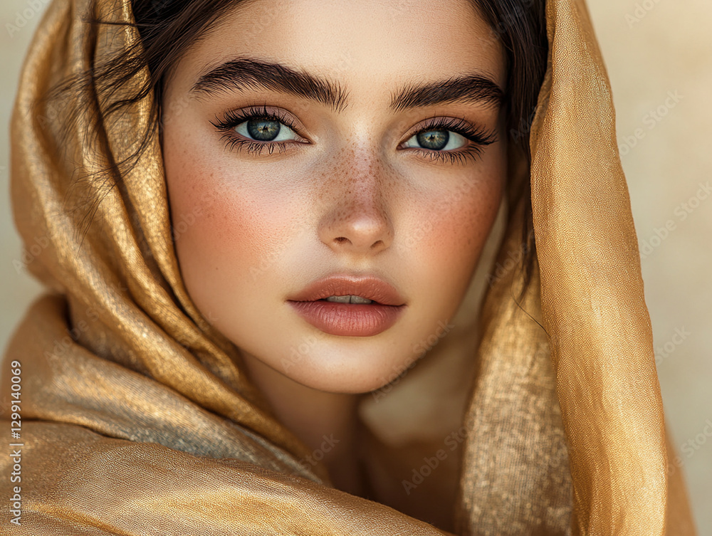 Middle Eastern Arab beauty close-up Middle Eastern Arab beauty close-up