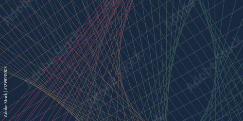 Colorful Lines Random Distribution Computational Generative Art background illustration.