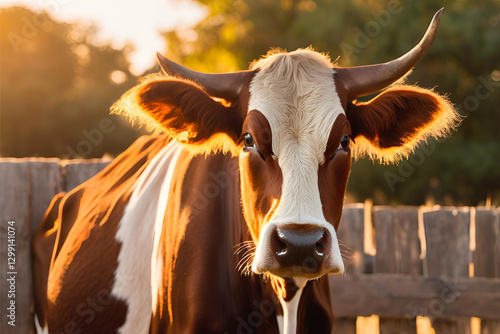 Obraz na płótnie Cow Isolated w salonie
