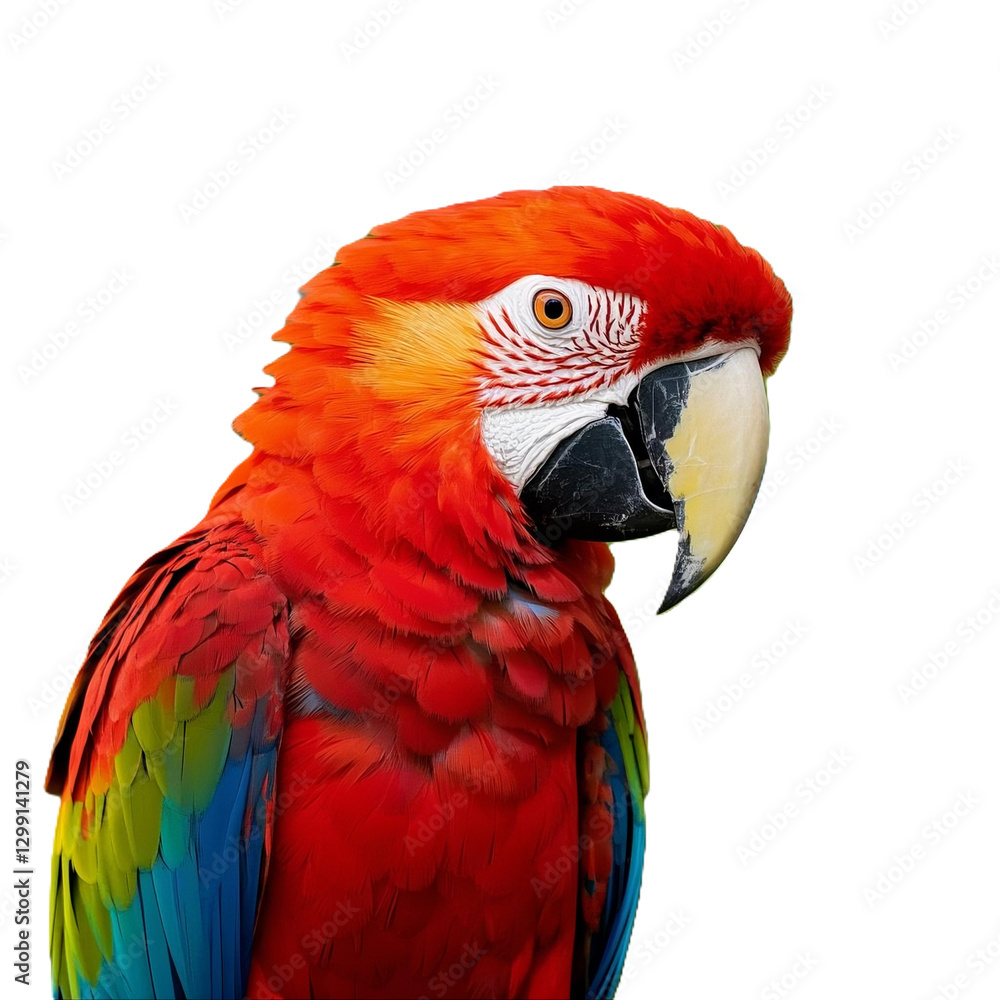 Obraz premium Close-Up of a Majestic Scarlet Macaw