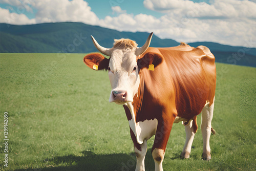 Obraz na płótnie Cow Isolated w salonie