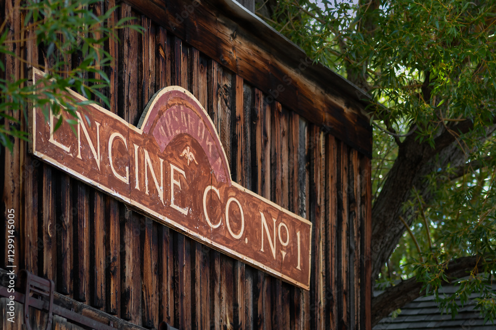 Engine Company Number One Sign on Old Building