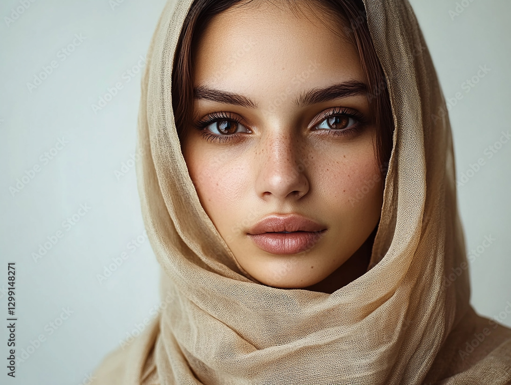 Fototapeta premium Middle Eastern Arab beauty close-up