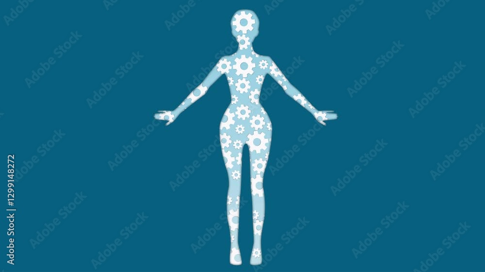 Body work concept. Minimal modern seamless motion design. Abstract loop animation Body work concept. Minimal modern seamless motion design. Abstract loop animation