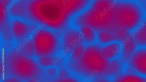 Stylized Abstract Background With Red and Blue Color forming organic, fluid-like patterns