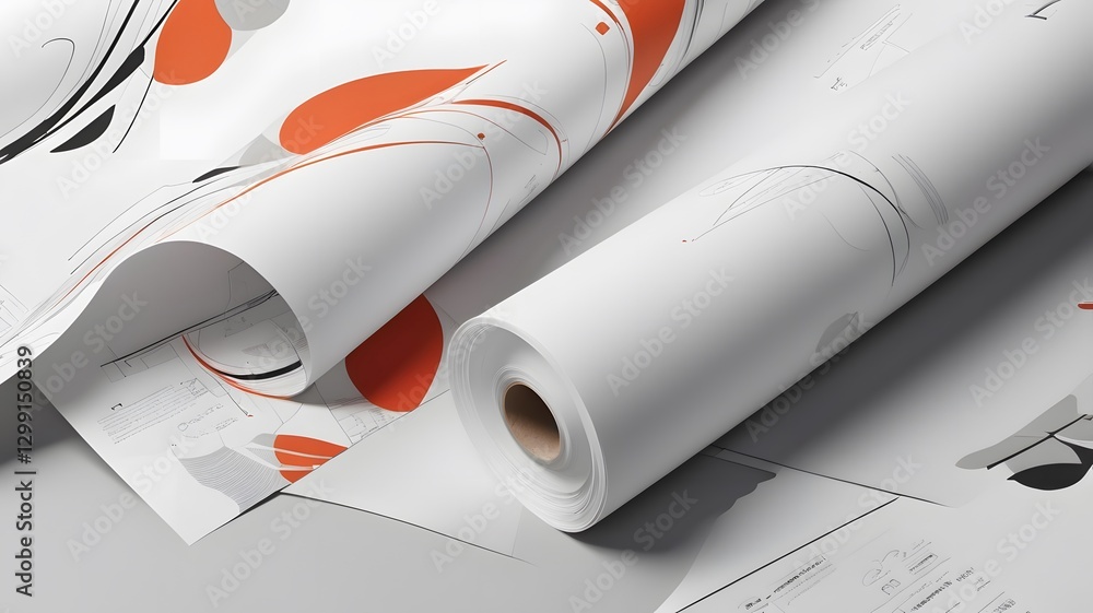 rolls of engineering drawings