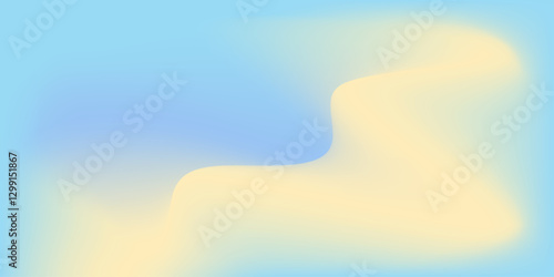 Abstract brown blue color gradient blurred modern art background simple waves 