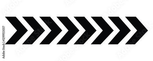 Chevron arrow symbol silhouette vector on white background
