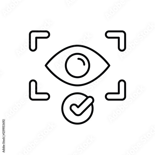 Eye Recognition vector icon