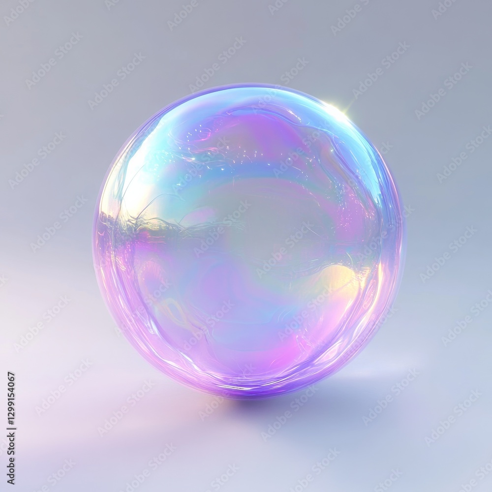 Iridescent Orb: A Mesmerizing Sphere of Light and Color, Floating with Subtle Reflections and Translucent Elegance Iridescent Orb: A Mesmerizing Sphere of Light and Color, Floating with Subtle Reflections and Translucent Elegance