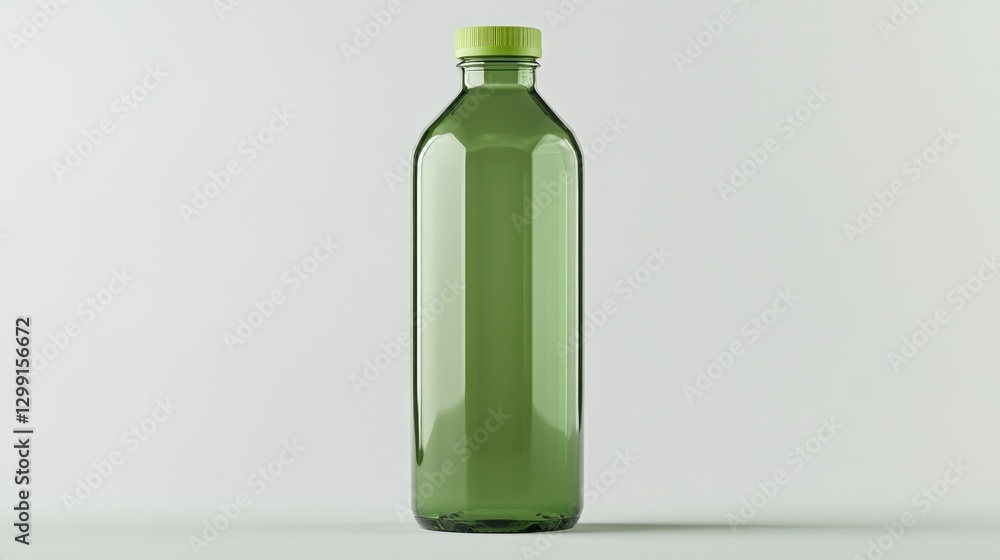 Fototapeta premium Green Glass Bottle Mockup