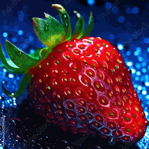 Wet strawberry