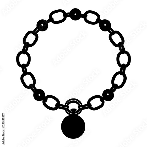Charm Bracelet silhouette vector