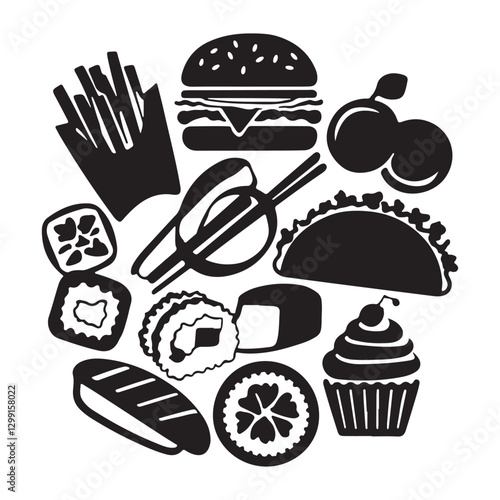 Delicious Fast Food Illustration for Restaurant and Branding