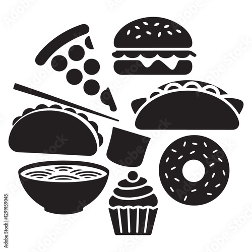 Delicious Fast Food Illustration for Restaurant and Branding