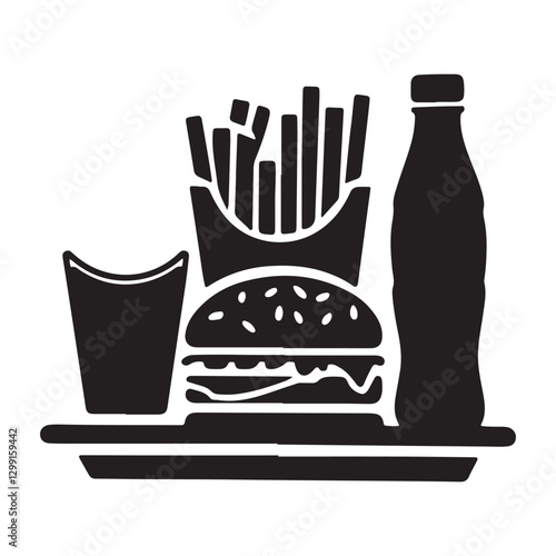Delicious Fast Food Illustration for Restaurant and Branding