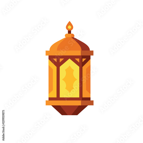 Minimalist Ramadan Illustration with Islamic Symbols