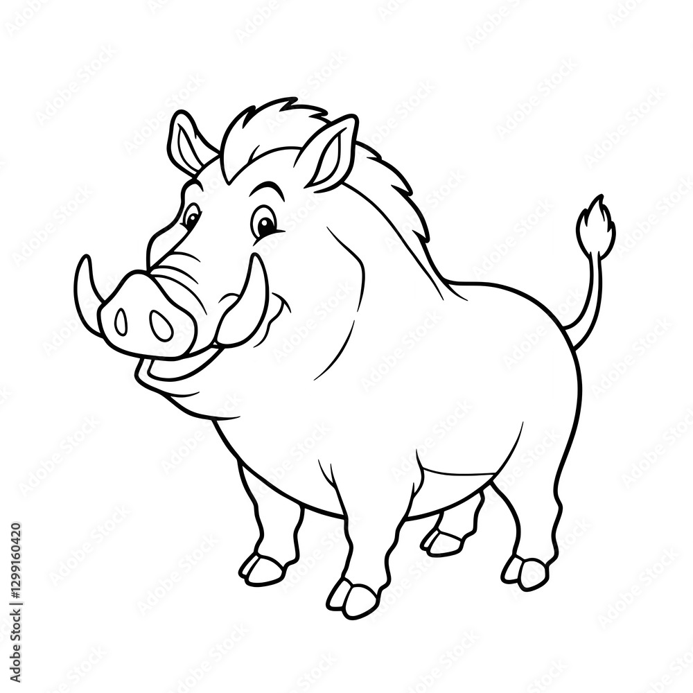Fototapeta premium boar coloring 