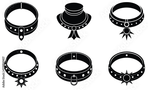 Choker silhouette vector