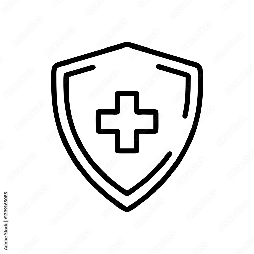 Health insurance flat vector icon, medical safety and protection plan Health insurance flat vector icon, medical safety and protection plan