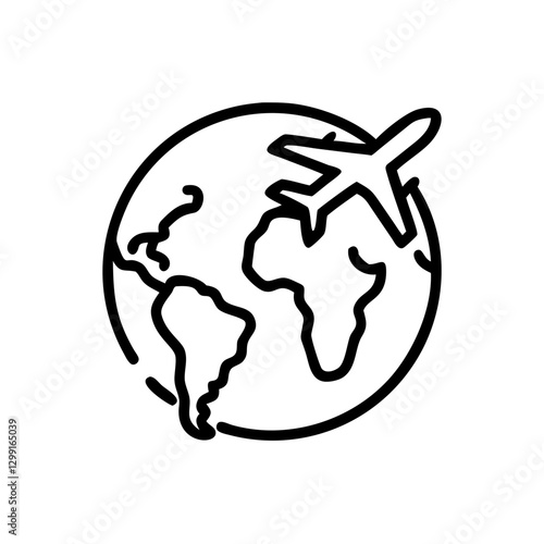 Air travel flat vector icon, global tourism and transportation