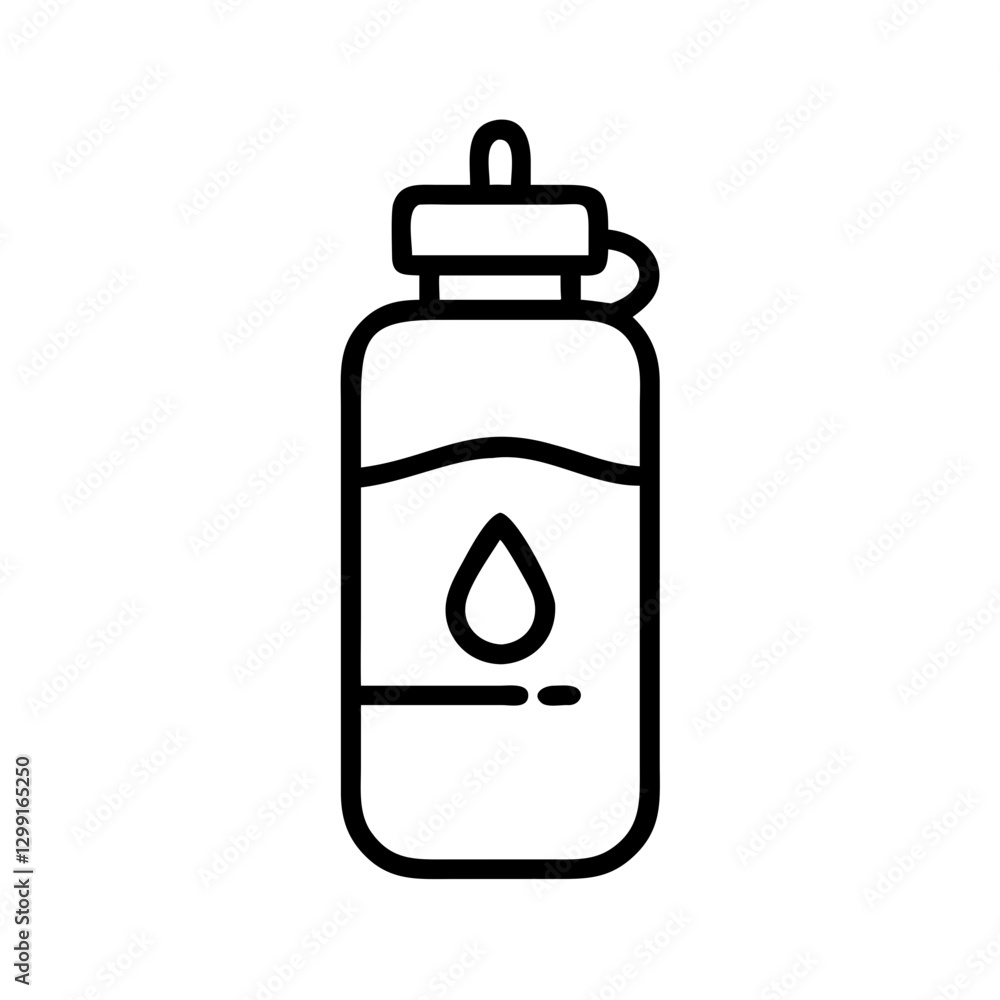 Water bottle flat vector icon, hydration and eco-friendly drinking Water bottle flat vector icon, hydration and eco-friendly drinking