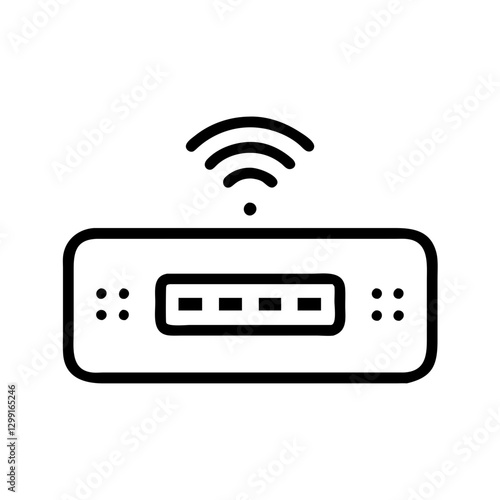 Wireless router flat vector icon, internet connection and WiFi network