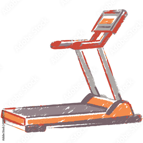 Vector Illustration of Modern Treadmill for Fitness and Exercise Concepts