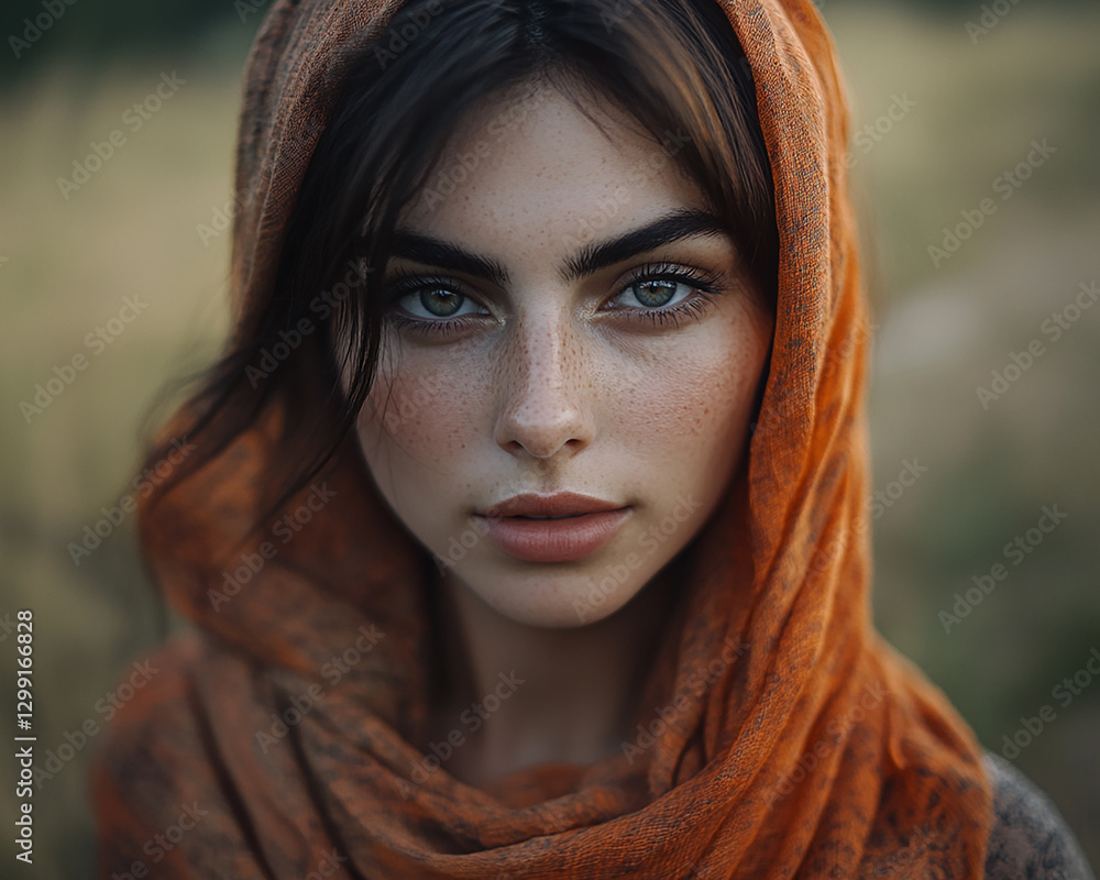 Middle Eastern Arab beauty close-up Middle Eastern Arab beauty close-up
