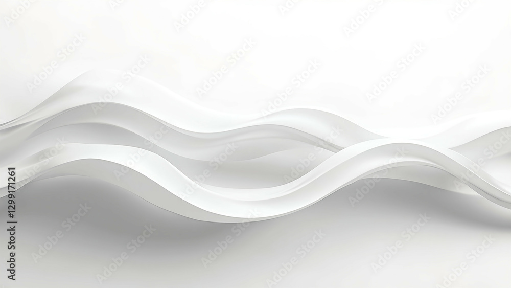 Obraz premium monochrome flowing waves - abstract elegant background art