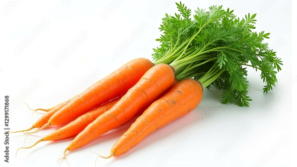 transparent orange carrots with green leaves - food design transparent orange carrots with green leaves - food design