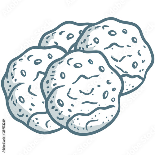 Hand Drawn Pastel Cookie Illustration Vector for Bakery and Confectionery Design