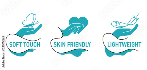 Decorative badges - Soft touch, Skin friendly, Lightweight